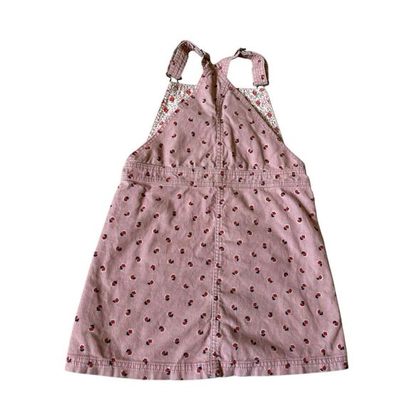 Mini Boden Pink Overall Dress Girls 9-10 Years Floral - Picture 3 of 5